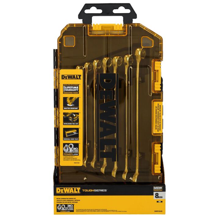 DEWALT TOUGHSERIES 8 Piece Metric Combination Wrench Set, large image number 4