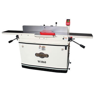 Shop Fox 8 Inch x 76 Inch 3HP Parallelogram Jointer with Helical Cutterhead & Mobile Base