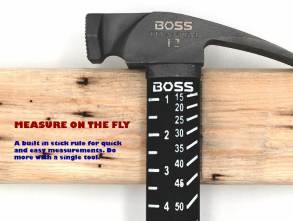 Boss Hammers 12oz Titanium Fiberglass Handle Hammer Smooth Face BH12TIPFS  from Boss Hammers - Acme Tools
