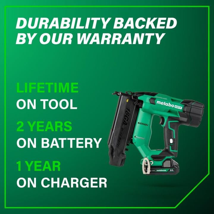 Metabo HPT 18V Brad Nailer Compact 18 Gauge Cordless Kit 2Ah, large image number 20