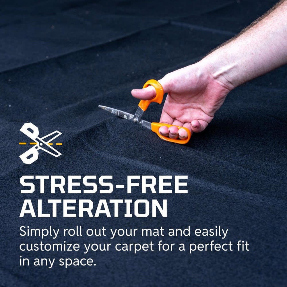 Auto Floor Guard 7 Ft 5 Inch x 17 Ft Utility Carpet Garage Floor Mat Black, large image number 5