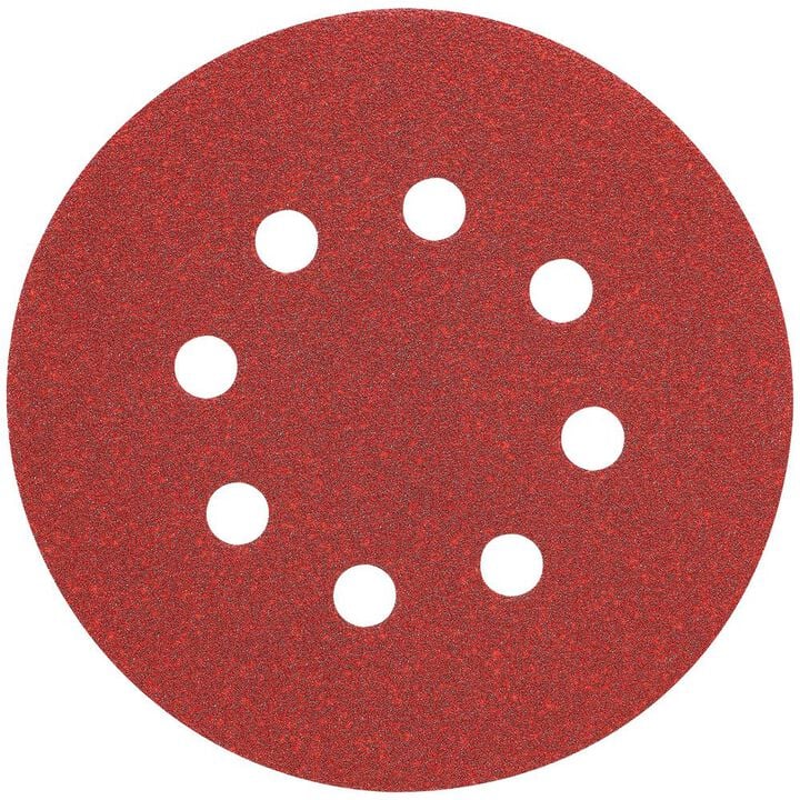 DEWALT 5in 8 Hole 100 Grit Hook & Loop Random Orbit Sandpaper 25pk