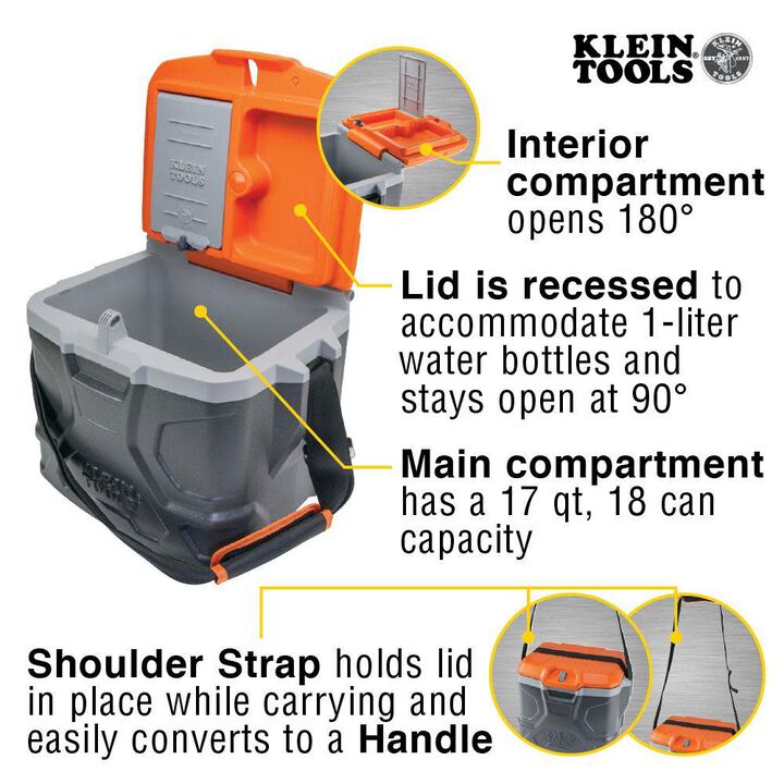 Klein Tools Tough Box 17-Quart Cooler, large image number 2