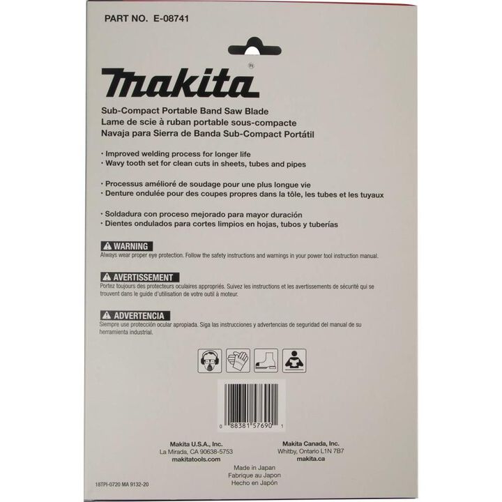 Makita Band Saw Blades 28 3/4in 18 TPI Bi Metal Sub Compact Portable 5pk, large image number 3