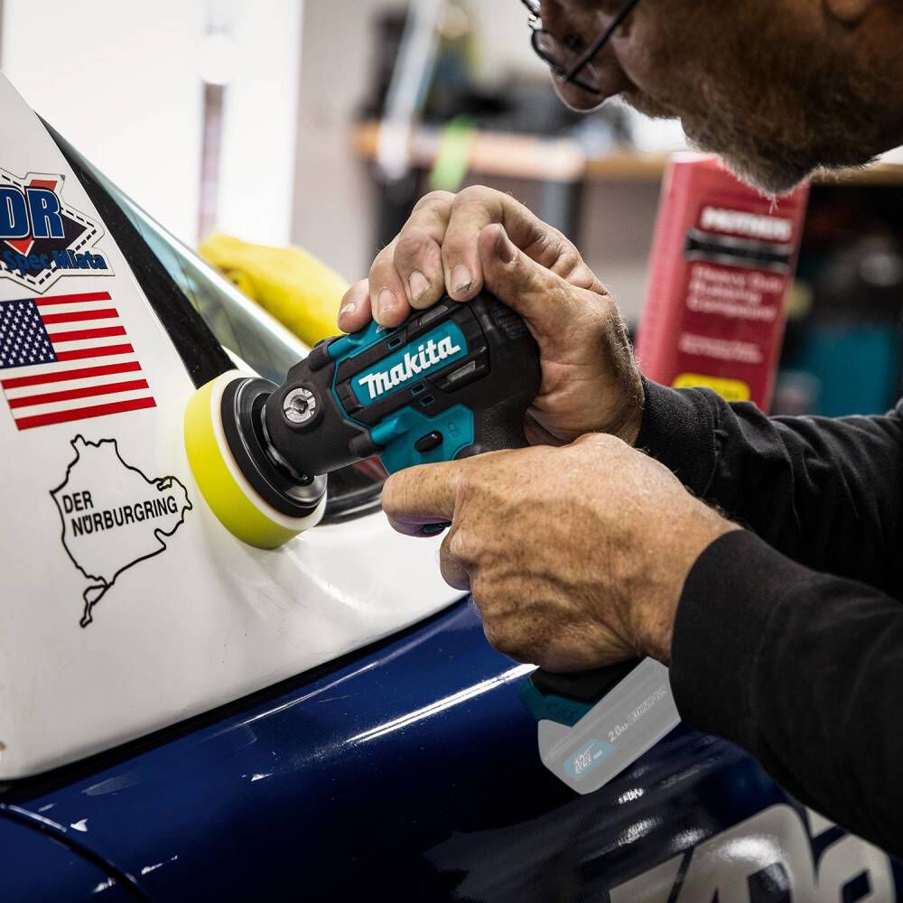 Makita 12V max CXT 3in Polisher 2in Sander Lithium Ion Brushless (Bare Tool), large image number 4