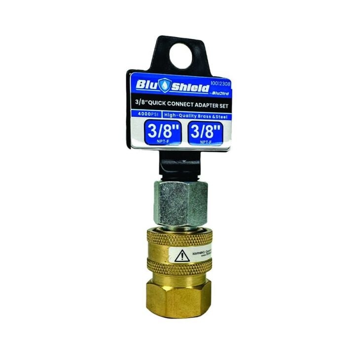 BluBird BluShield 3/8 Inch Plug x 3/8 Inch MNPT Pressure Washer Adapter, large image number 10
