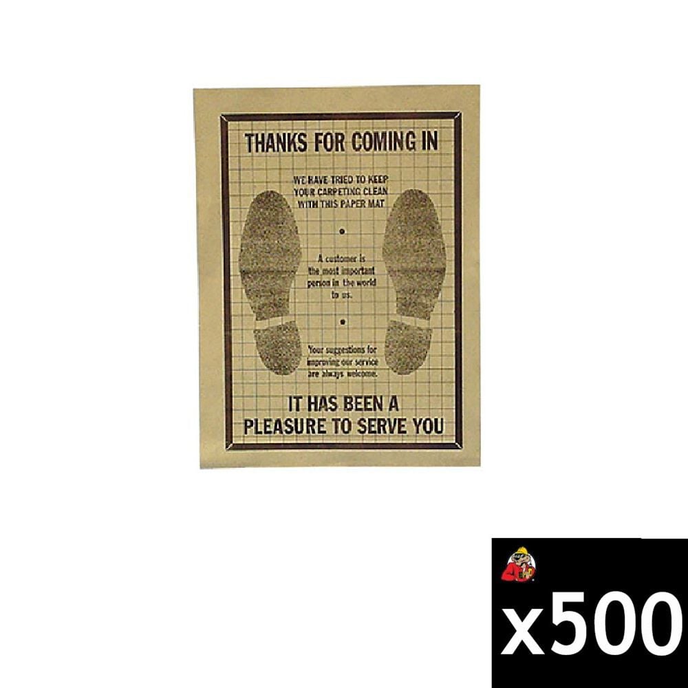 Johndow Paper Disposable Floor Mats 16 x 22 Inch 500 Pieces, large image number 1