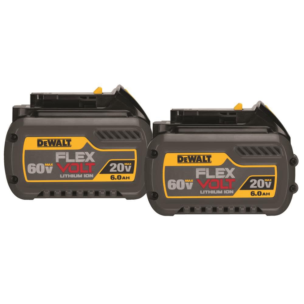 DEWALT 20V Pole Hedge Trimmer with Charger FLEXVOLT 6Ah Battery 2pk Bundle