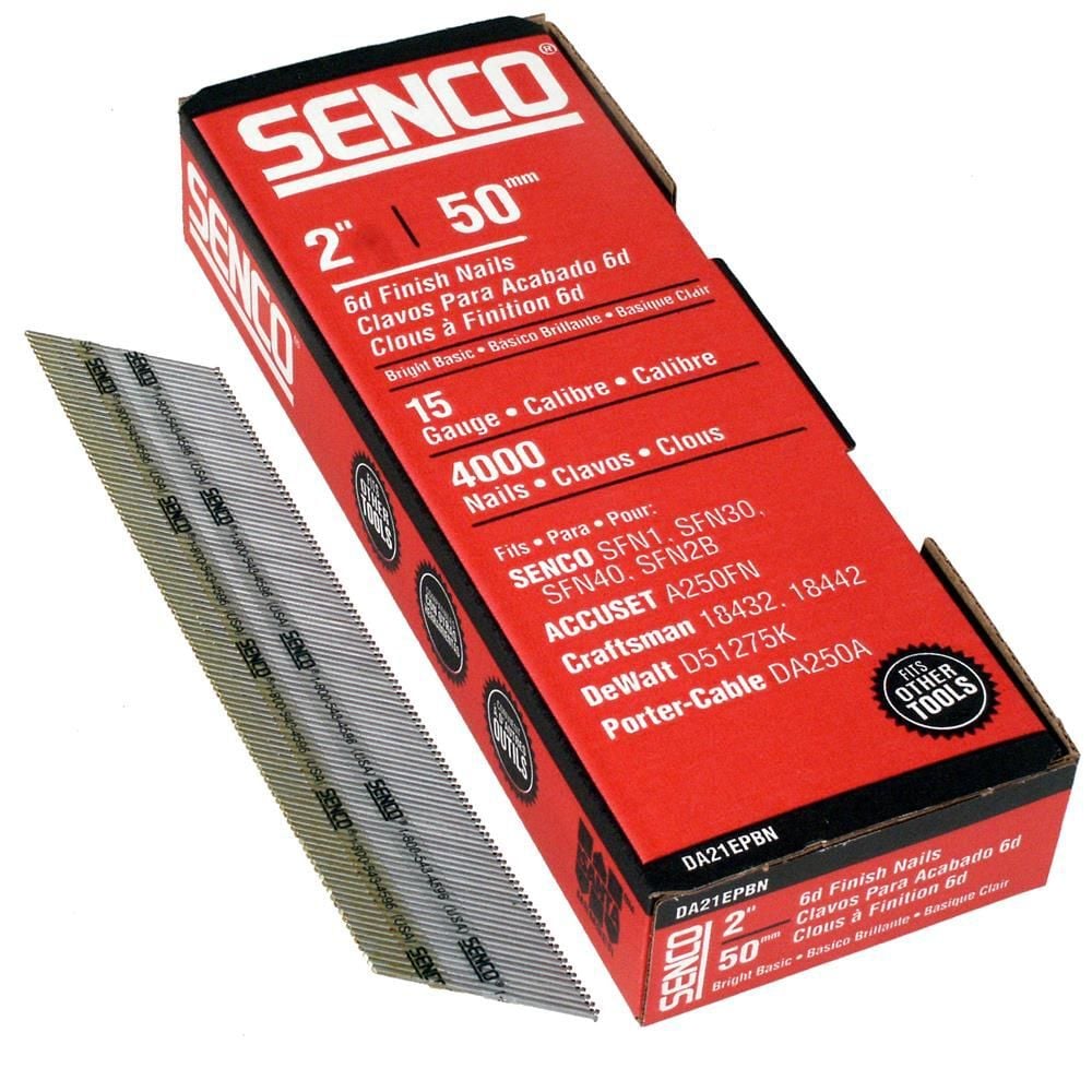 Senco 2 In. Box of 4000 15-Gauge Finish Nail Pack, large image number 1