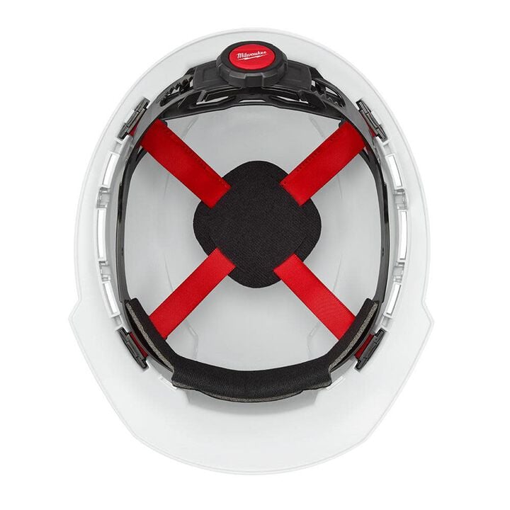 Milwaukee White Front Brim Vented Hard Hat with 4pt Ratcheting Suspension Type 1 Class C, large image number 9