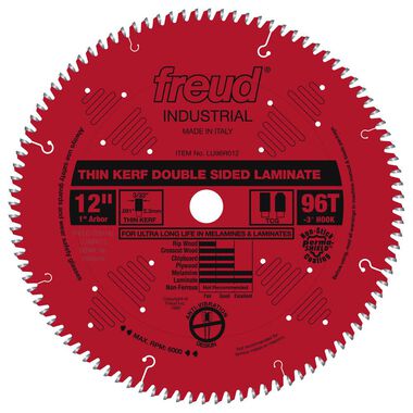 Freud 12 In. x 96T Thin Kerf Double Sided Laminate/Melamine, large image number 0