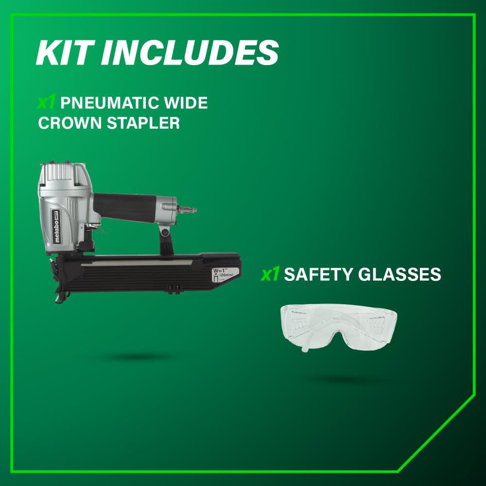 Metabo HPT 1 Inch 16 Gauge Wide Crown Stapler N5024A2 N5024A2M Acme