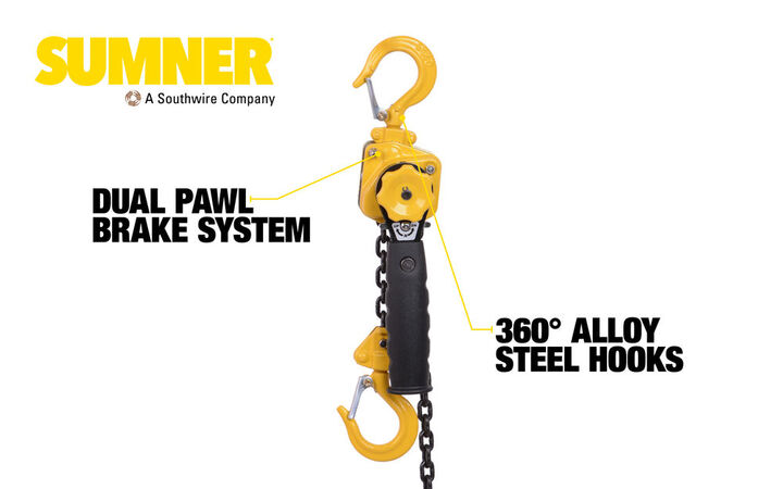 Sumner LH025C05 1/4 Ton Lever Hoist 5 Ft., large image number 2