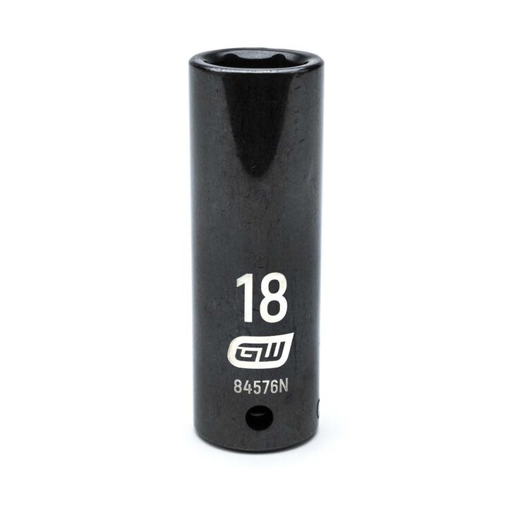 GEARWRENCH Metric Socket Deep Impact 1/2in Drive 6 Point 18mm, large image number 0