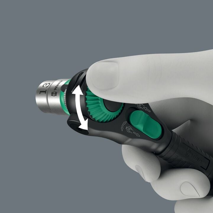 Wera Tools 8000 A Black Edition Zyklop Speed Ratchet with 1/4 Inch Drive, large image number 8