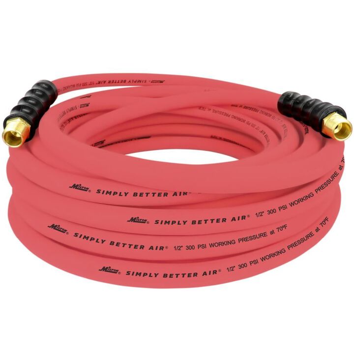 Milton ULR 1/2in ID x 50' (1/2in MNPT) Ultra Lightweight Rubber Air Hose for Extreme Environments, large image number 1