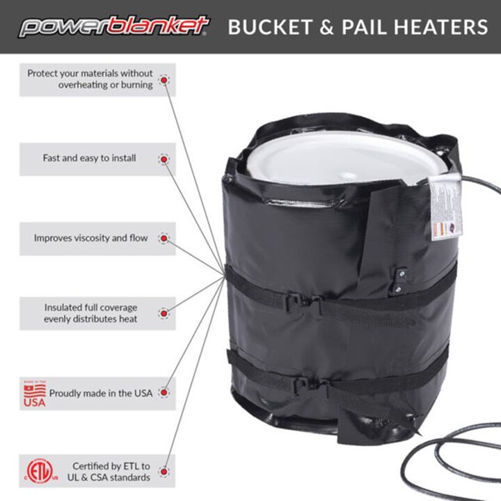 Powerblanket 5 Gallon Bucket Heating Blanket, large image number 4
