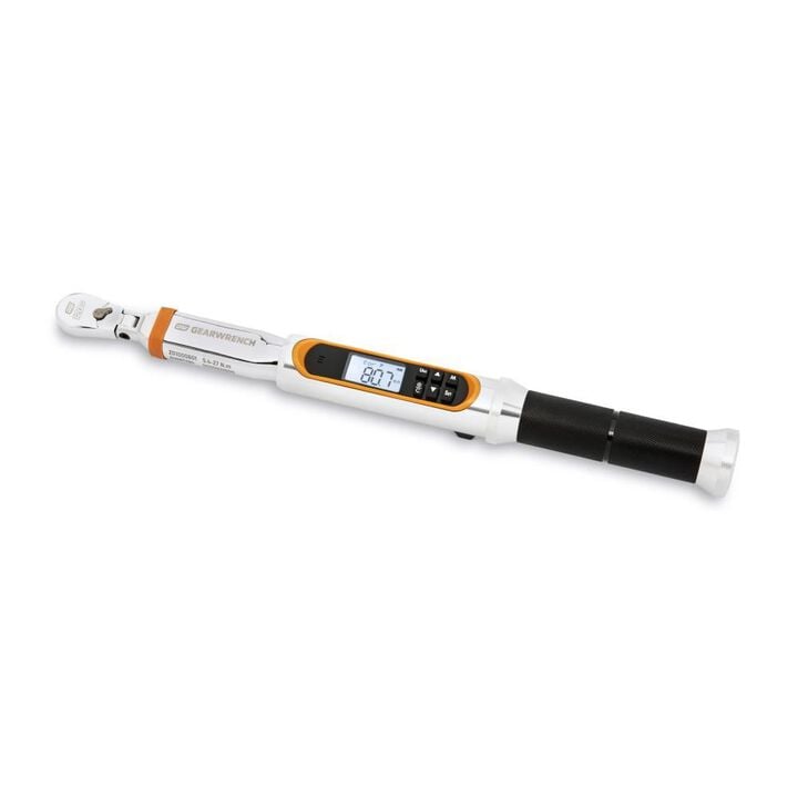 GEARWRENCH 120XP 1/4 Inch Drive Flex Head Electronic Torque Wrench with Angle