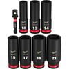 Milwaukee Impact Socket 3/8in Drive Metric Deep 6 Point 8pc, small image number 2