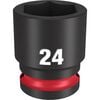 Milwaukee Impact Socket 1/2in Drive 24mm Standard 6 Point, small image number 1