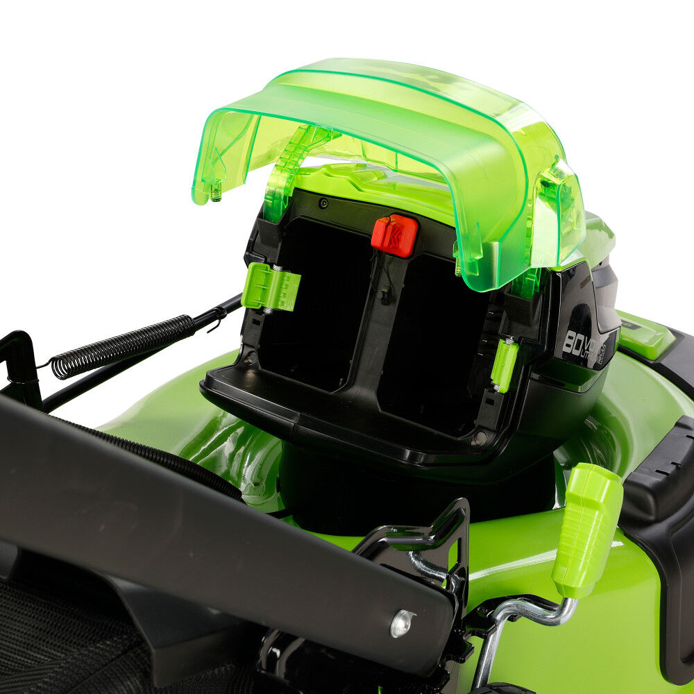 Greenworks 80V 21in Battery Powered Push Lawn Mower Kit with 4Ah Battery & Charger, large image number 7