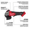 Milwaukee M18 FUEL 4-1/2inch / 5inch Grinder Paddle Switch No-Lock (Bare Tool), small image number 3