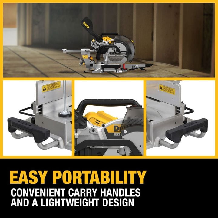 DEWALT 20V MAX XR Double Bevel Sliding 12 Inch Miter Saw (Bare Tool), large image number 10