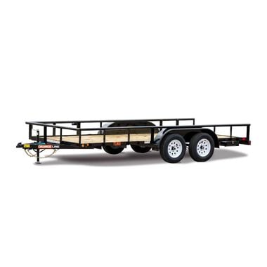 Orangeline Utility Trailer 77in x 16' Tandem Axle Pipe Top
