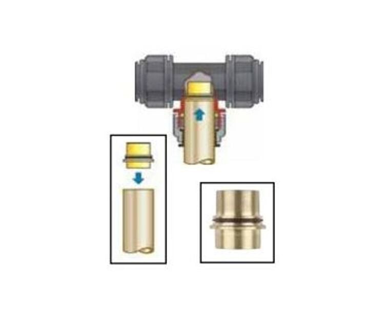 Ingersoll Rand 1-1/4 Inch Brass Water Trap Tee Converter
