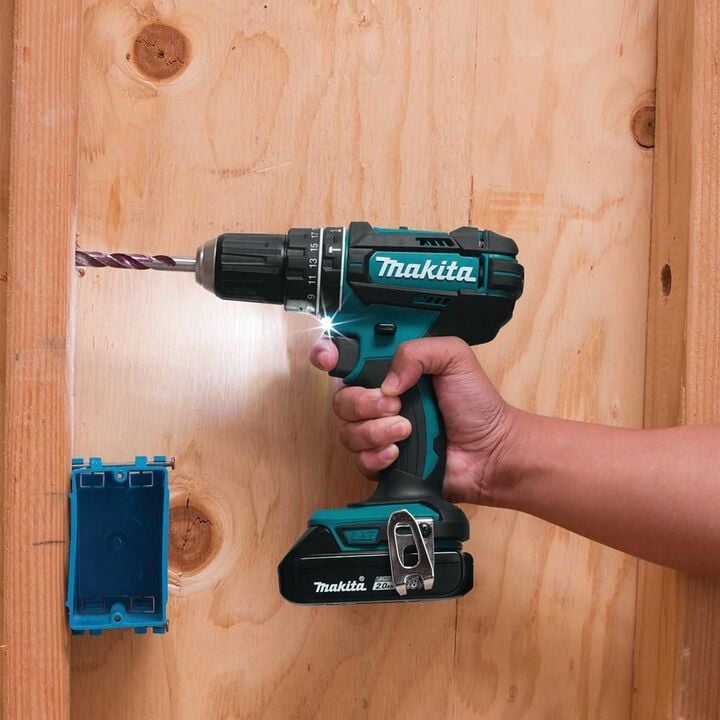 Makita 18V LXT Compact Lithium-Ion Cordless 1/2 in. Hammer Driver-Drill Kit (2.0Ah), large image number 6