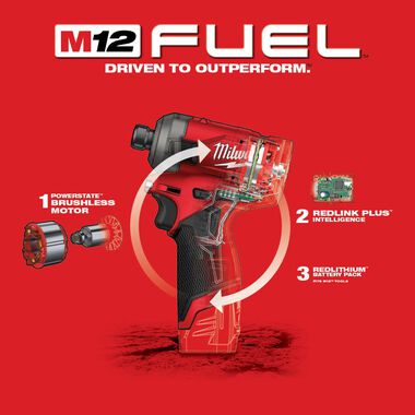 Milwaukee M12 FUEL SURGE 1/4 in. Hex Hydraulic Driver (Bare Tool), large image number 7