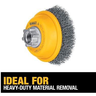 DEWALT 3-in x 5/8-in to 11-in Crimped Wire Cup Brush, large image number 3