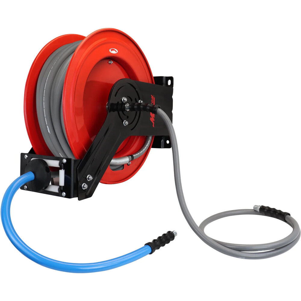Milton 3/8 Inch x 100 Ft All-In-One Pressure Washer Hose Reel with Kevlar Braided Hose, large image number 1