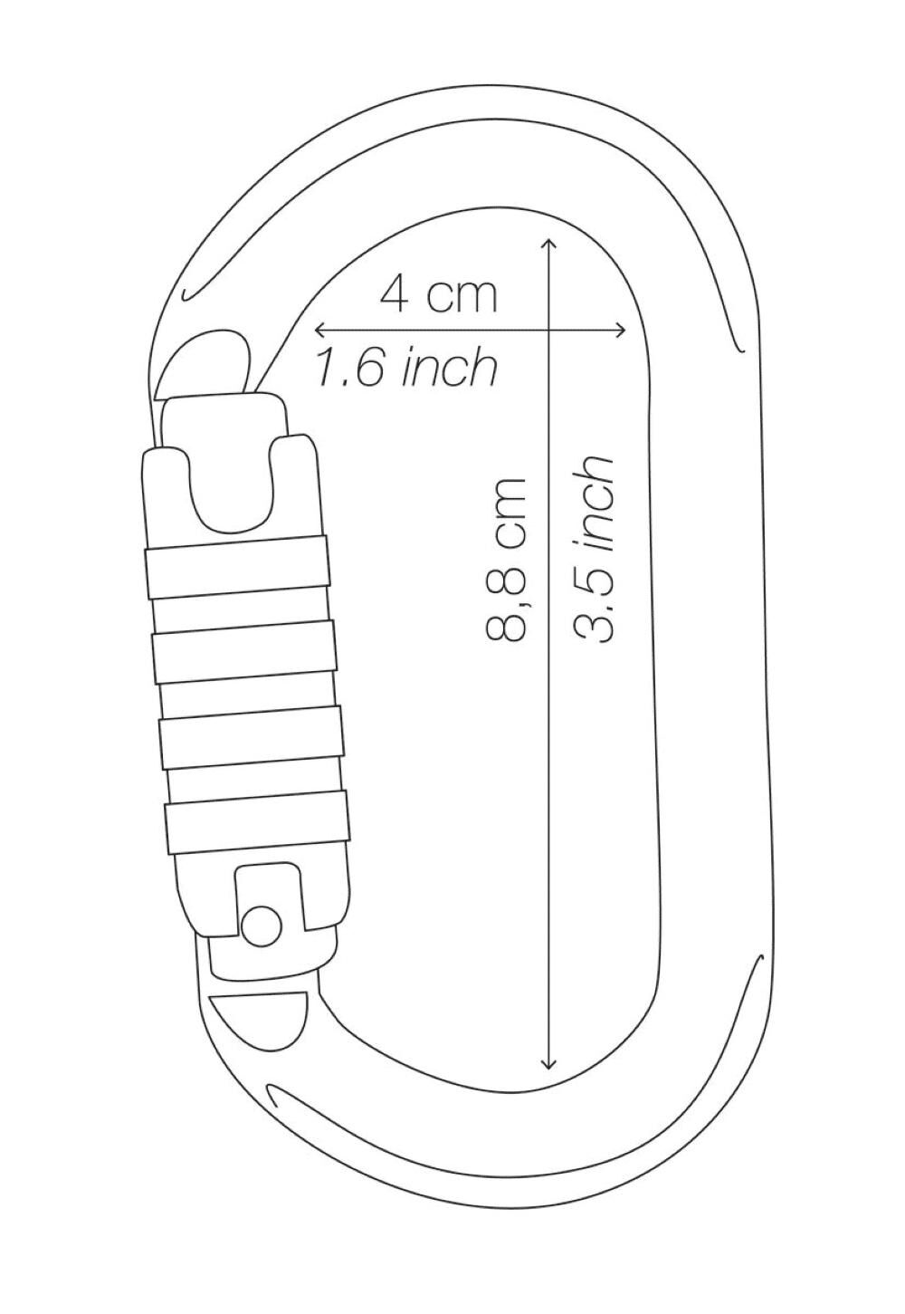 Petzl H-Frame Carabiner, Oval TRIACT-LOCK, large image number 2