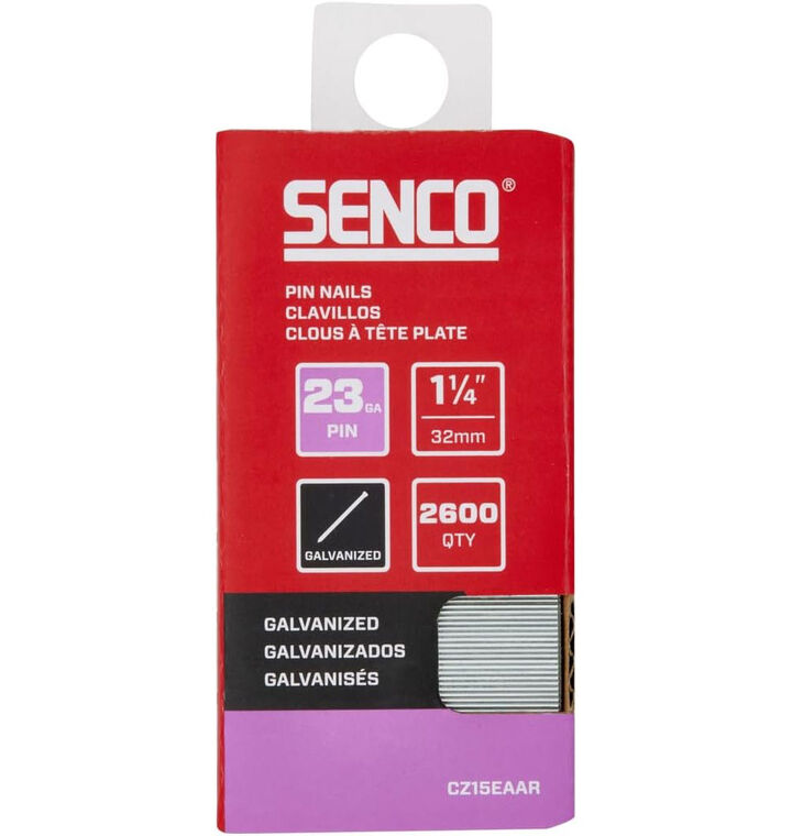 Senco 1-1/4 Inch 23 Gauge Diamond Point Straight Strip Micro Pins, large image number 1
