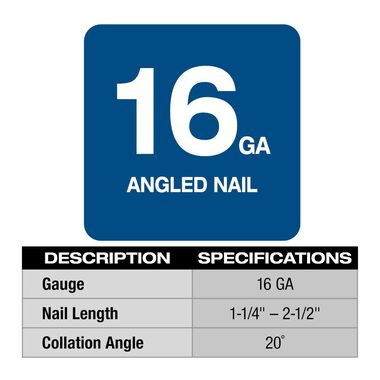 Milwaukee M18 FUEL 16 Gauge Angled Finish Nailer (Bare Tool), large image number 8