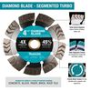 Makita 4 1/2 Inch Segmented Turbo Rim Diamond Blade for Masonry, small image number 2