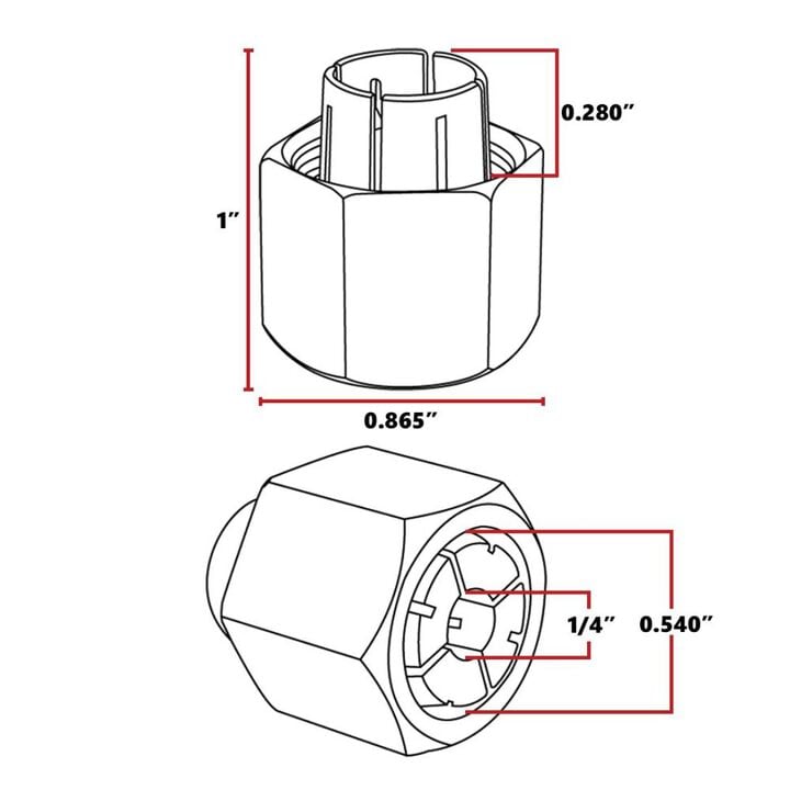 Big Horn 1/4 Inch Router Collet, large image number 1