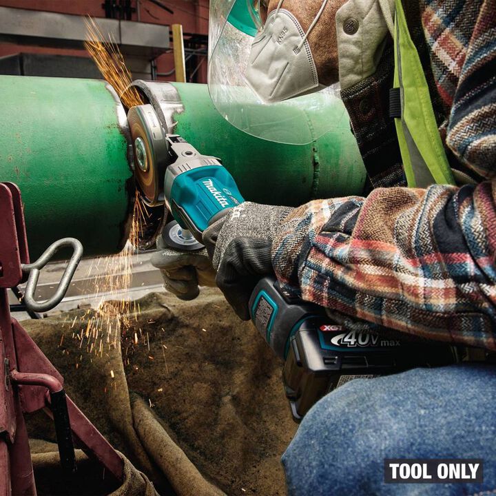 Makita 40V max XGT Brushless Cordless 5 Inch Paddle Switch Flathead Grinder Variable Speed with Electric Brake (Bare Tool), large image number 6