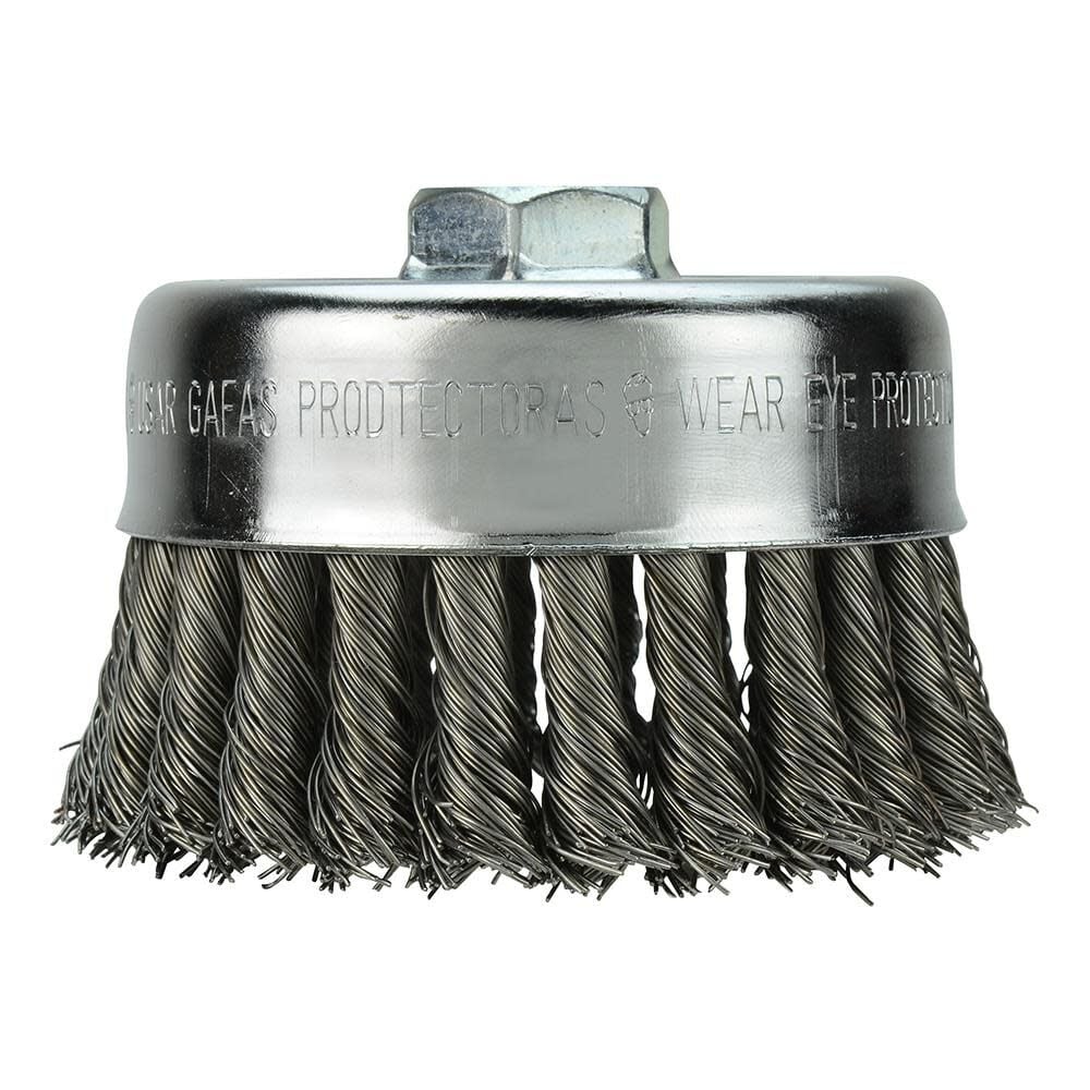 Milwaukee 4 in. Carbon Steel Knot Wire Cup Brush, large image number 1
