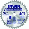 Irwin 7-1/4In 40T Carbide Saw Blade, small