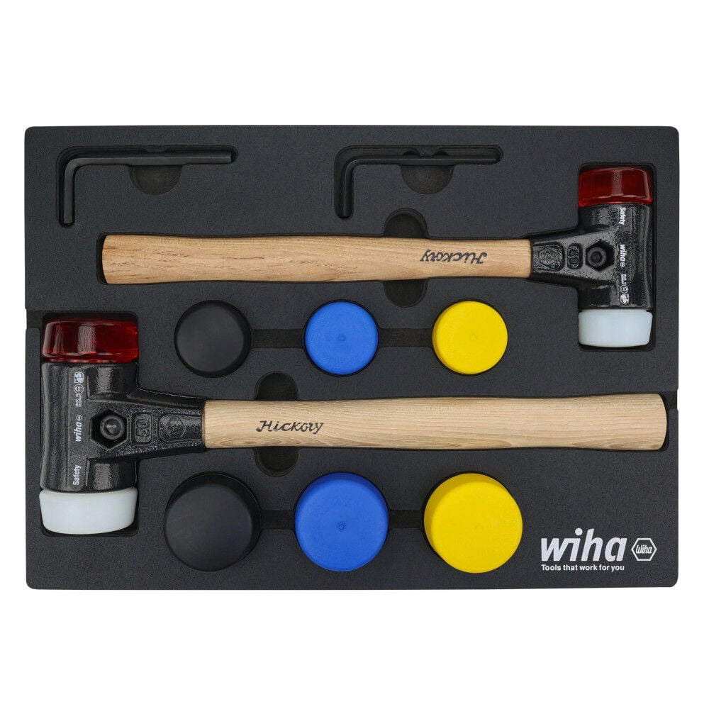 Wiha Split Head Mallet Foam Tray with 16 Piece Tool Set, large image number 1