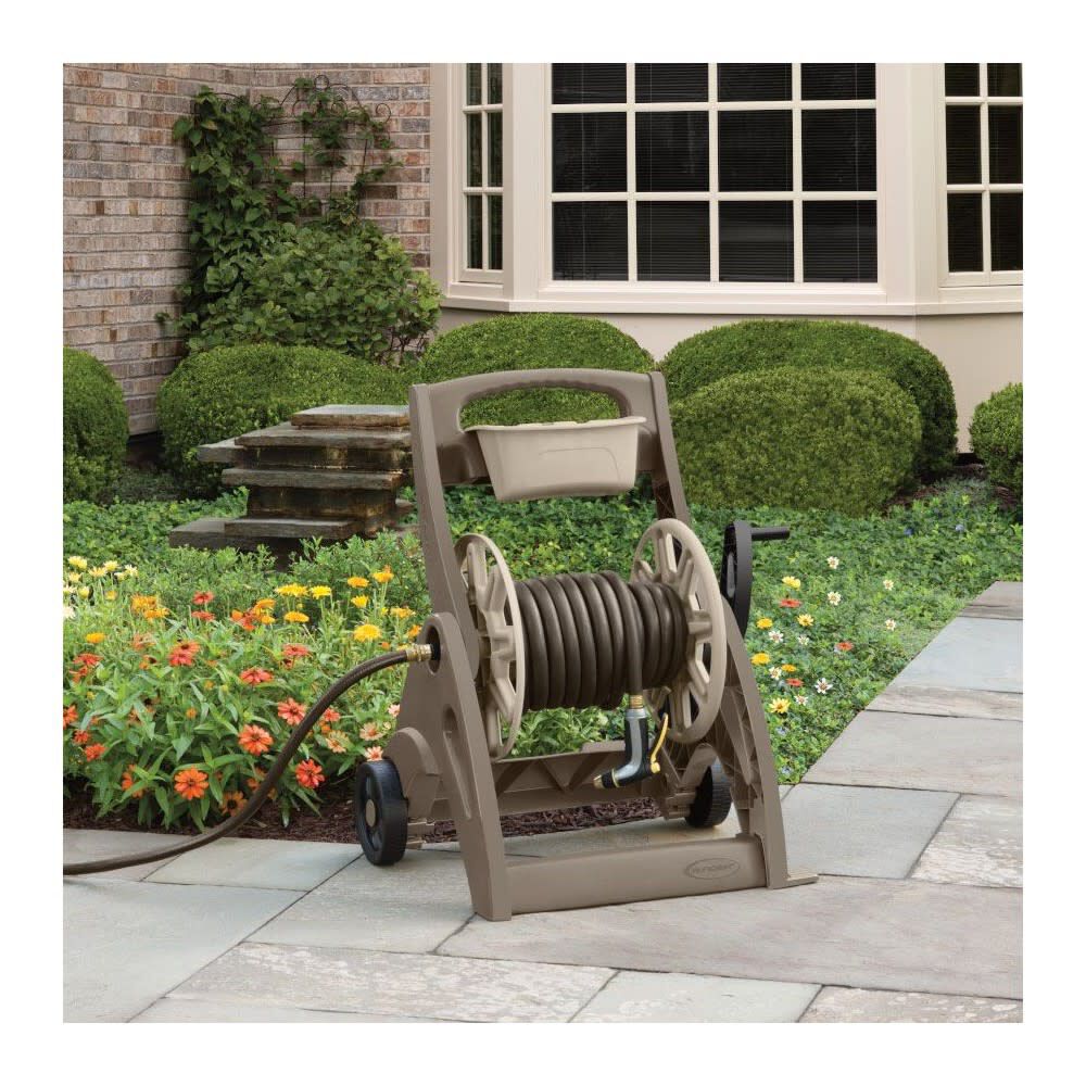 Suncast Hosemobile 225 Ft. Resin Smart Tube Hose Reel Cart, Dark Taupe, large image number 3