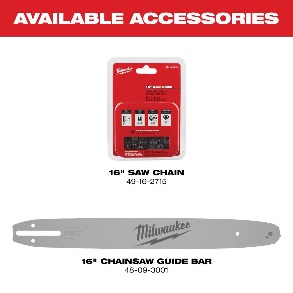 Milwaukee M18 FUEL 16 in. Chainsaw (Bare Tool), large image number 14
