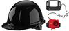 Milwaukee Black Front Brim Hard Hat with 6pt Ratcheting Suspension Type 1 Class E & BOLT USB Cooling Fan Bundle, small image number 1