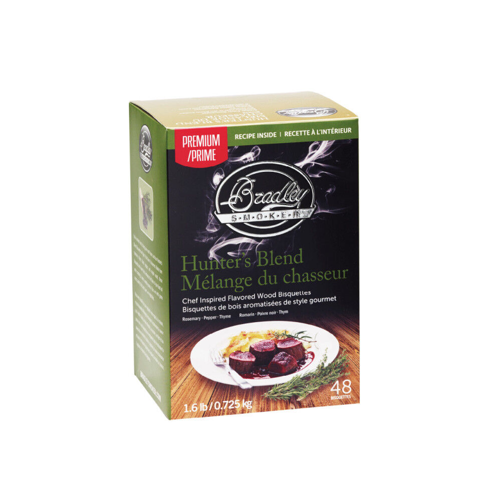 Bradley Smoker Premium Hunters Blend Wood Bisquettes 48 Pack – BTHB48