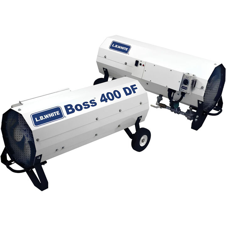LB White Boss High CFM Forced Air Open Flame Dual Fuel LP/NG 400K BTU heater, large image number 1