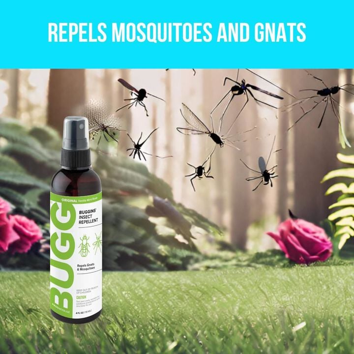 Buggins 4 Oz Pump Spray Original Gnat and Mosquito Insect Repellent, large image number 3