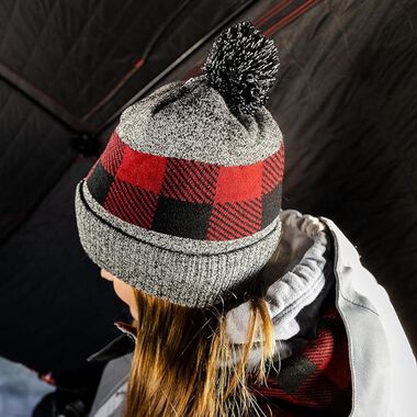 Eskimo Alpine Knit Hat, Gray/Red, large image number 3