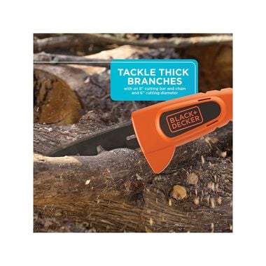 Black and Decker 20V Lithium Ion 8in Cordless Electric Pole Saw, large image number 4